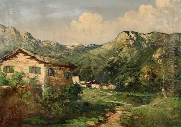 Paesaggio Montano Oil Painting by Ermanno Clara