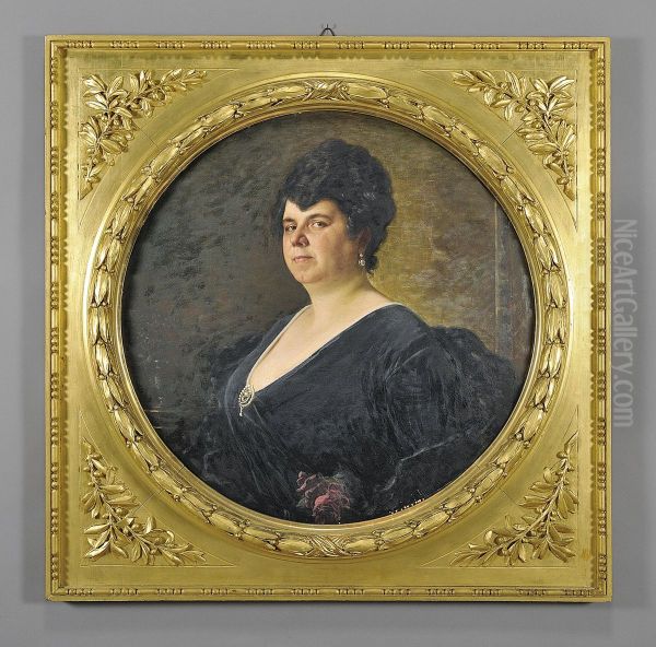 Nobildonna Genovese Oil Painting by Luigi Clara