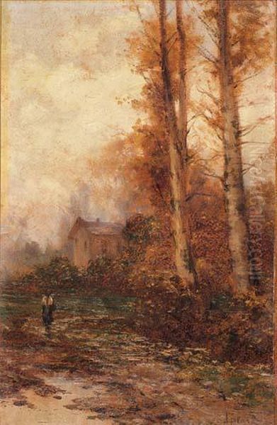 Paesaggio Piemontese Oil Painting by Luigi Clara