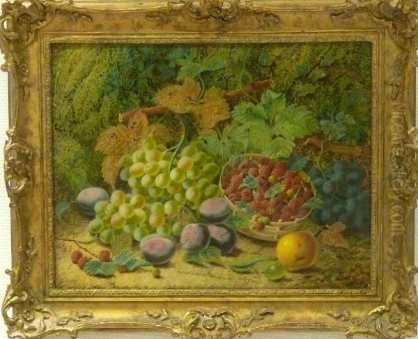 Frukstilleben I Naturen. * Saljes For Stadsmissionens Rakning. Ingen Forsaljningsprovision Tas Ut. Oil Painting by C. Clare