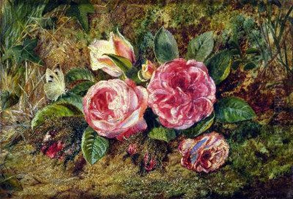 Still Life, Roses Oil Painting by C. Clare