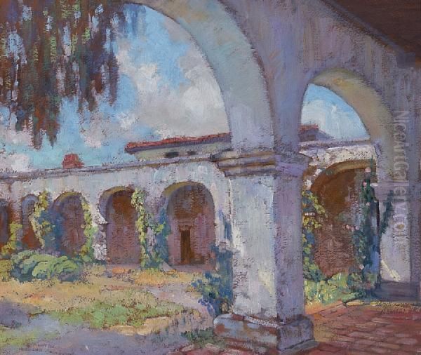 Mission San Juan Capistrano Oil Painting by Alson Skinner Clark