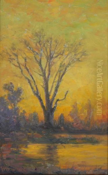 Sunrise Oil Painting by C. Myron Clark