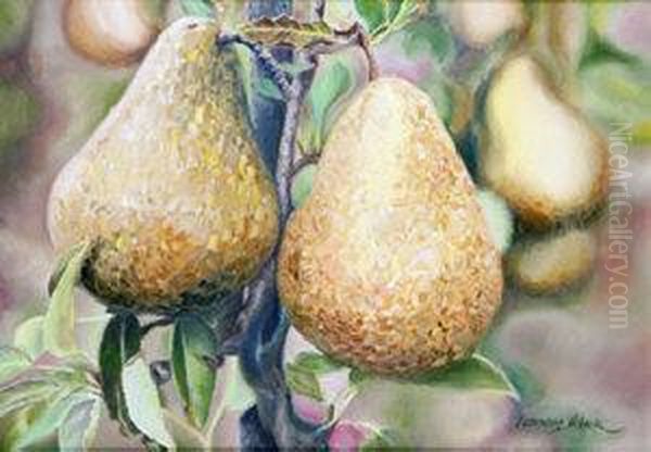 Pears In The Orchard Oil Painting by Frances Clark