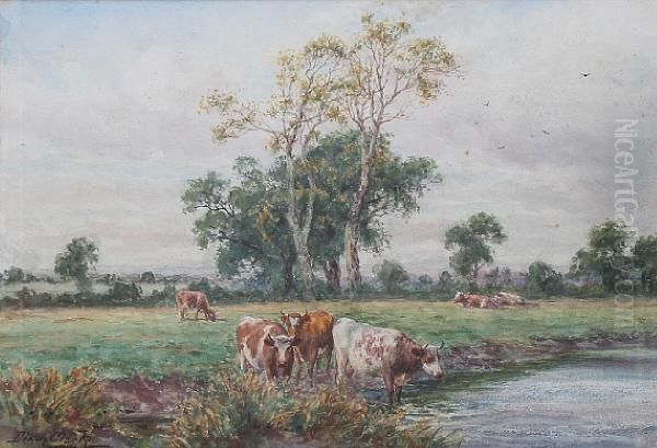 Near Warkworth Oil Painting by Joseph Dixon Clark