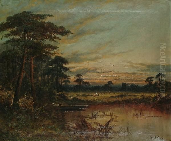 Evening Near Reading Oil Painting by Louis E. Clark