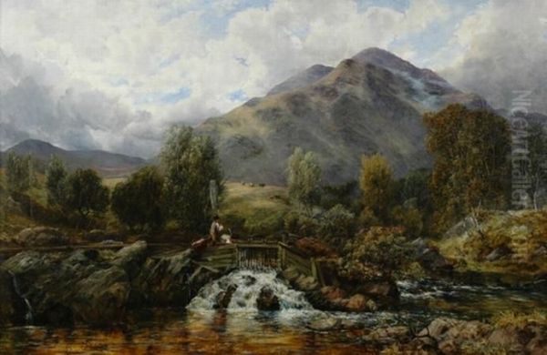 In The Highlands Oil Painting by Thomas Clark