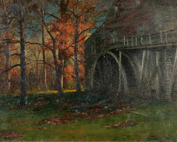 The Old Mill, Pennsylvania Oil Painting by Walter Clark