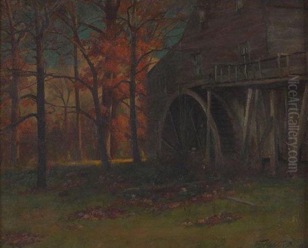 The Old Mill Oil Painting by Walter Clark