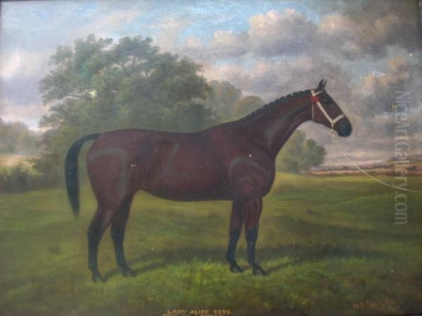 Lady Alice 2539, Bred By J. Ryder Oil Painting by William Albert Clark