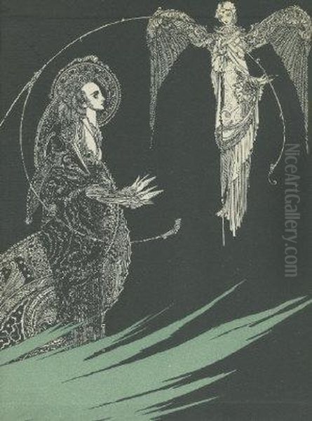 Untitled Oil Painting by Harry Clarke