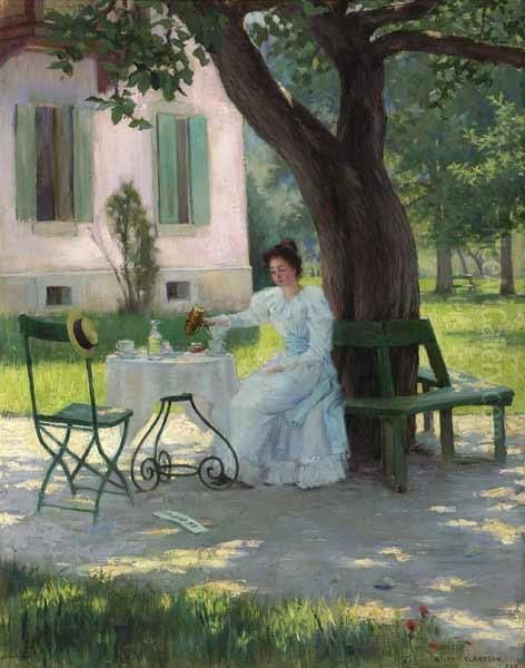 ''a Moment To Relax'' Oil Painting by Ralph Elmer Clarkson