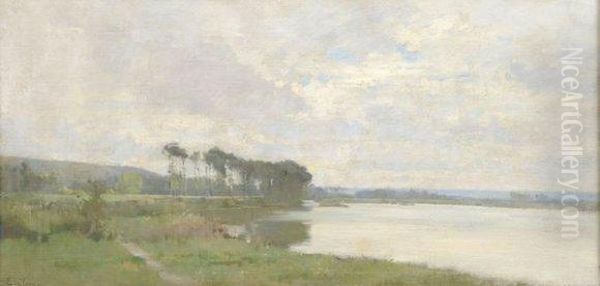 Bord D'etang Oil Painting by Jean Eugene Clary