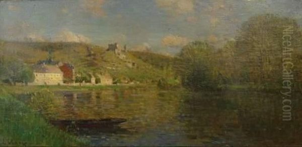 Les Andelys Et Chateau-gaillard Oil Painting by Jean Eugene Clary