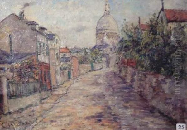 Montmartre Oil Painting by Adolphe Clary-Baroux