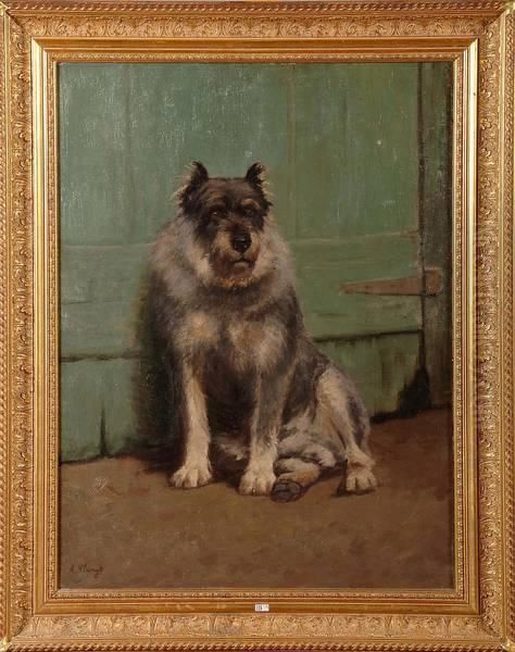 Portrait De Chien Oil Painting by Alexander Clarys