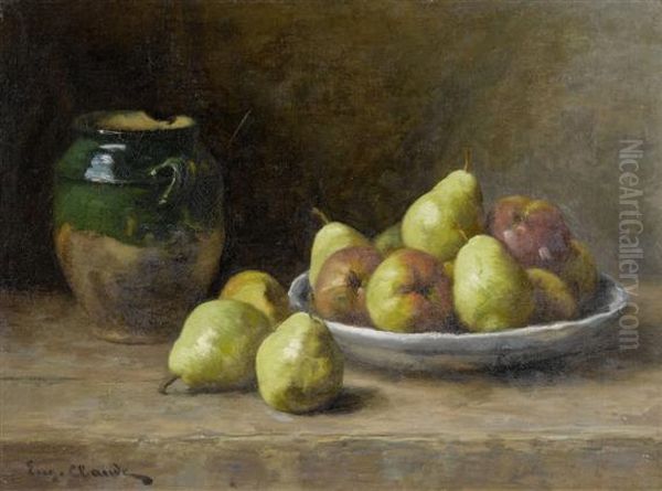 Still Life With Pears Oil Painting by Eugene Claude