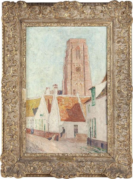 La Tour Lisseweghe Oil Painting by Emile Claus