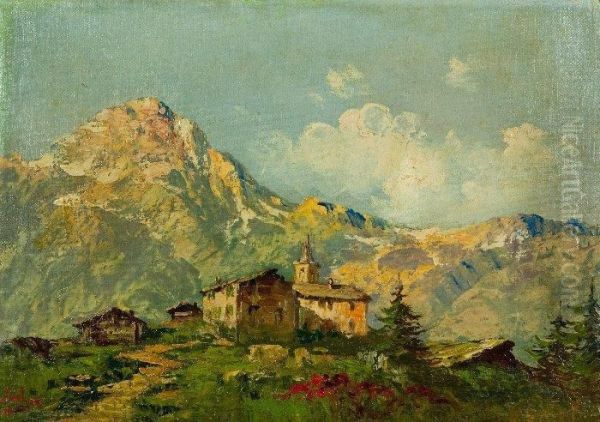 Paesaggio Montano Oil Painting by Emile Claus