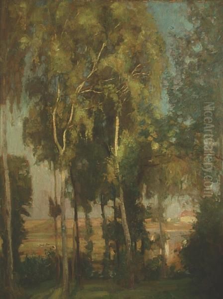 A View Through The Trees Oil Painting by Wilhelm Claus