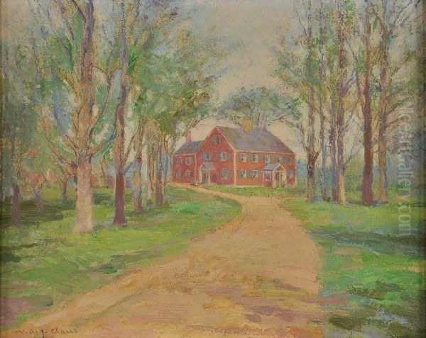 House On A Lane Oil Painting by William Anton Joseph Claus