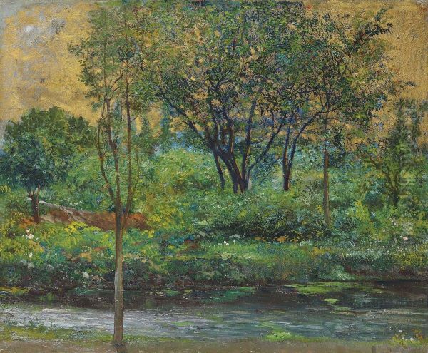 Bosque Oil Painting by Joaquin Clausell