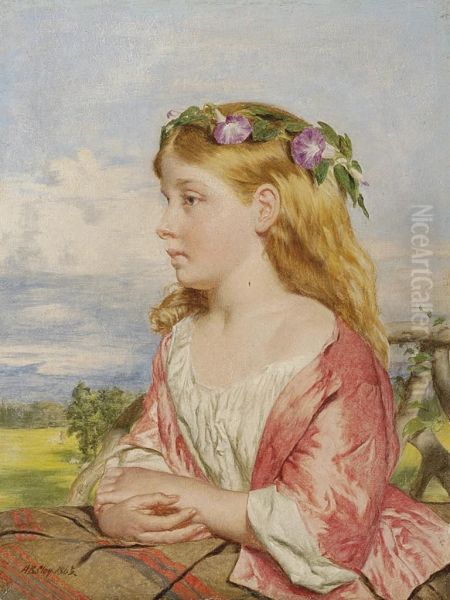 The Shepherd's Daughter Oil Painting by Alfred Barron Clay