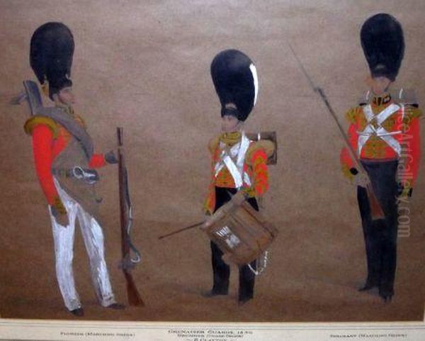 Grenadier Guards Oil Painting by F.B. Clayton