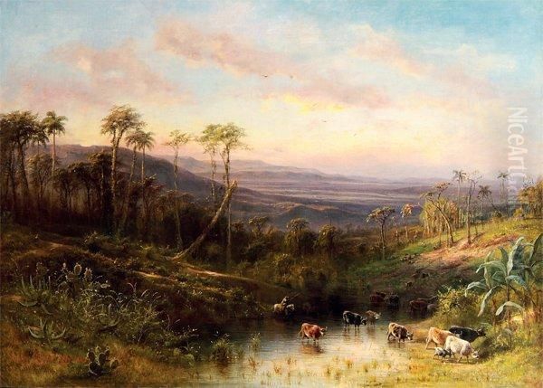 Paysage De Cuba Oil Painting by Henry Cleenewerck