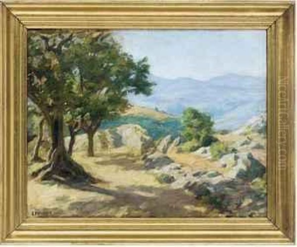 Anticoli Corrado, Italy Oil Painting by Gad Frederik Clement