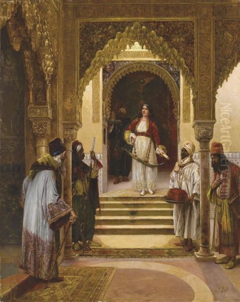 The Messenger Oil Painting by Clement Pujol de Gustavino