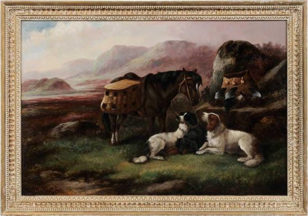 Highland Shooting Oil Painting by Robert Cleminson