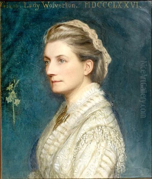 Portrait Of Giana, Lady Wolverton Oil Painting by Edward Clifford