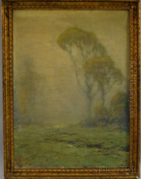 Misty Landscape Oil Painting by John Clifford Huffington