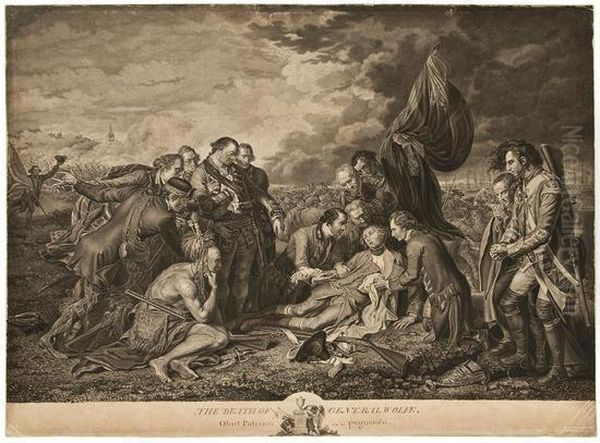 ````the Death Of General Wolfe, Obiit Patriam Pugnando'. Oil Painting by Benjamin West Clinedinst