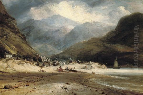 A Day On The Western Isles, Scotland Oil Painting by Alfred Clint