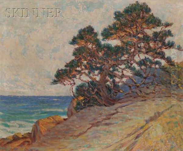 Windblown Pine/a California Coastal View Oil Painting by William Baxter Palmer Closson