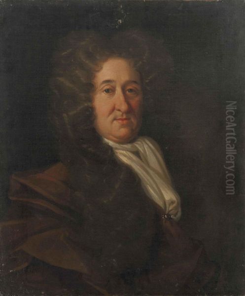 Portrait Of A Gentleman Oil Painting by Johann Closterman