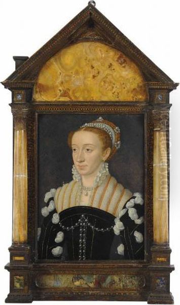 Portrait Of Margaret Of France Oil Painting by Francois Clouet