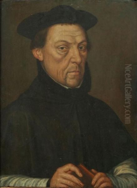 Portrait D'un Calviniste Oil Painting by Jean Clouet