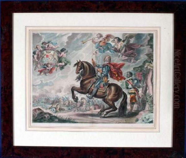 Duke Von Newcastle Bei Der Schlacht Von Gaignee Oil Painting by Petrus Clouet