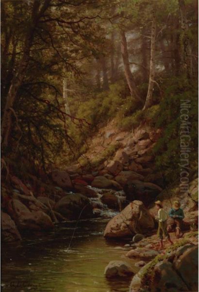 The Fishing Hole Oil Painting by George Lafayette Clough