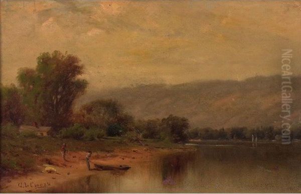 Mountain Lake Oil Painting by George Lafayette Clough