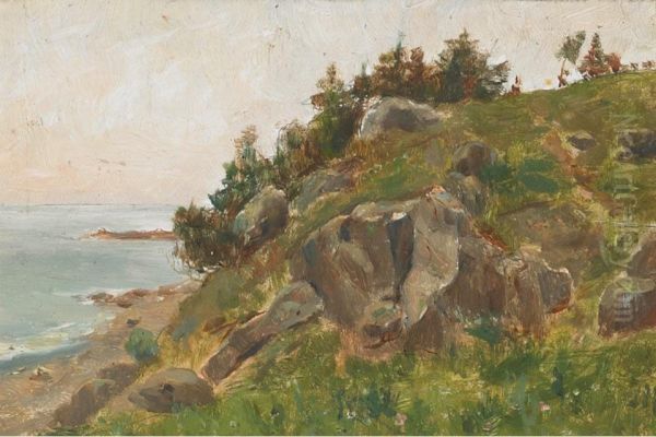 Afternoon, Bar Harbour, Mt. Desert, Maine Oil Painting by Oscar Regan Coast