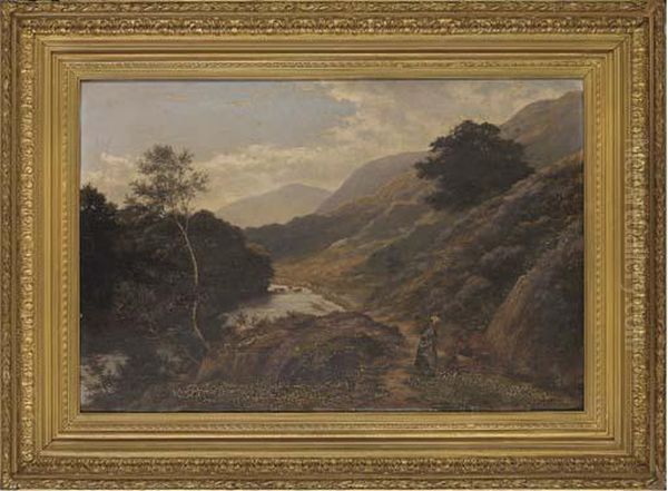 The Mawddach Valley, North Wales Oil Painting by George James Coates