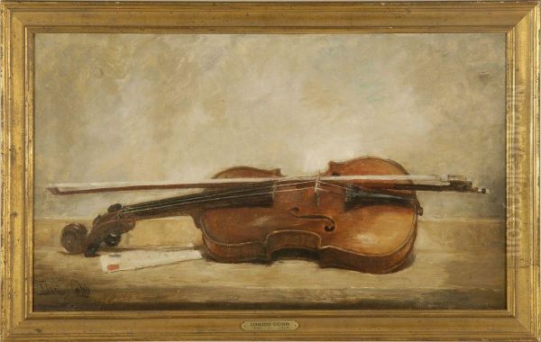 The Violin Oil Painting by Darius Cobb