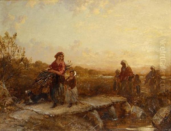 Walking Home Oil Painting by Edward John Cobbett