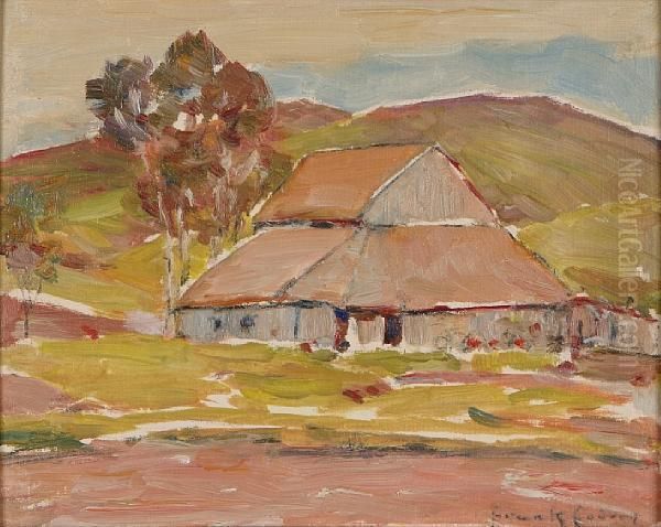 Farm Scene With Barn Oil Painting by Frank Coburn