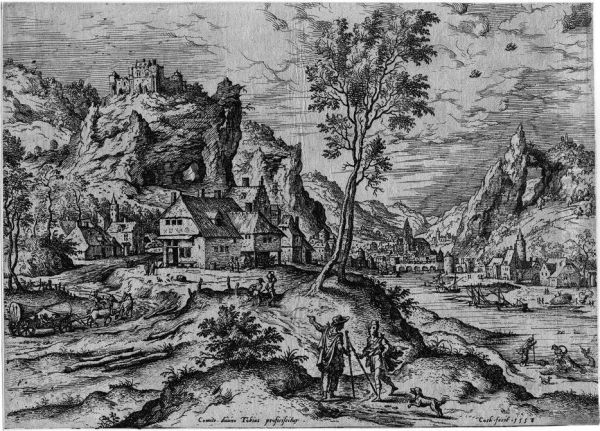 Landschaft Mit Tobias Oil Painting by Hieronymus Cock