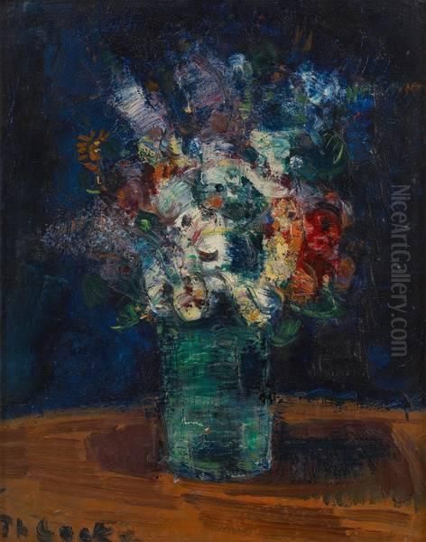 Vase Fleuri Oil Painting by Philibert Cockx